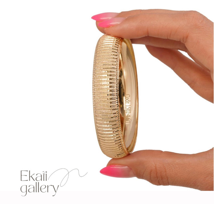 النگو ۱.۵ سانت زنانه آبکاری شمش طلا اکاتی