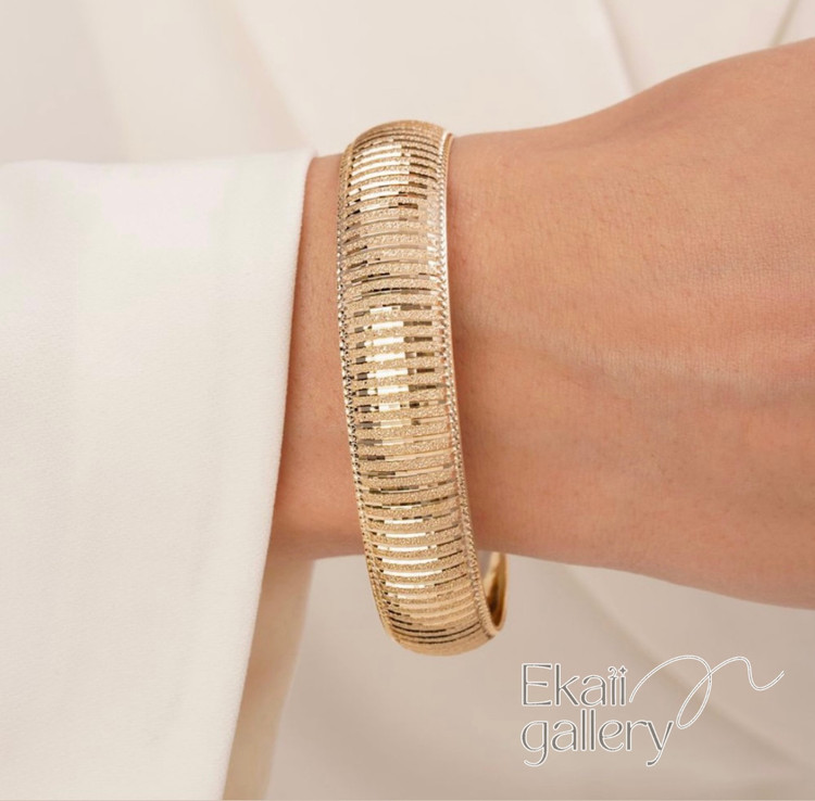 النگو ۱.۵ سانت زنانه آبکاری شمش طلا اکاتی