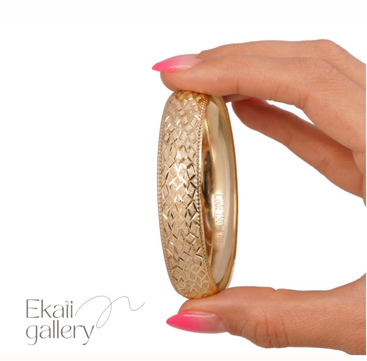 النگو ۱.۵ سانت زنانه آبکاری شمش طلا اکاتی