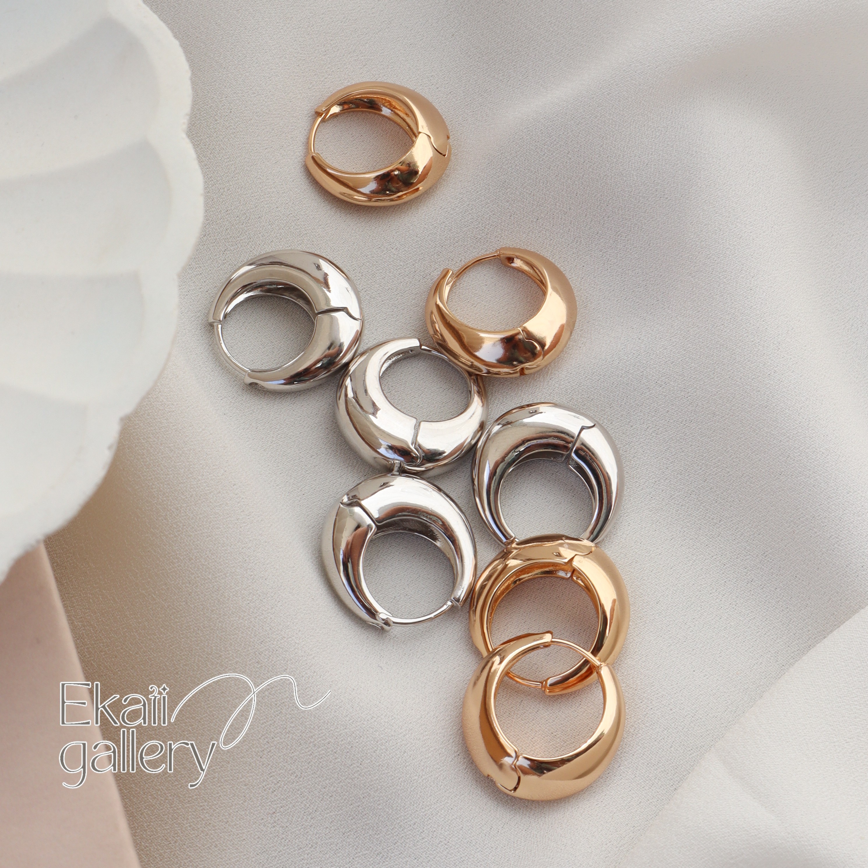 گوشواره حلقه ای ساده برند ژوپینگ